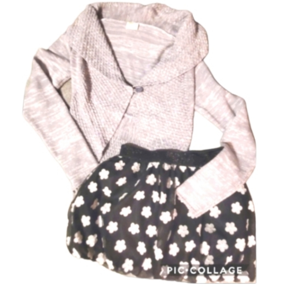 14 crazy 8 cardigan and childrens place skirt